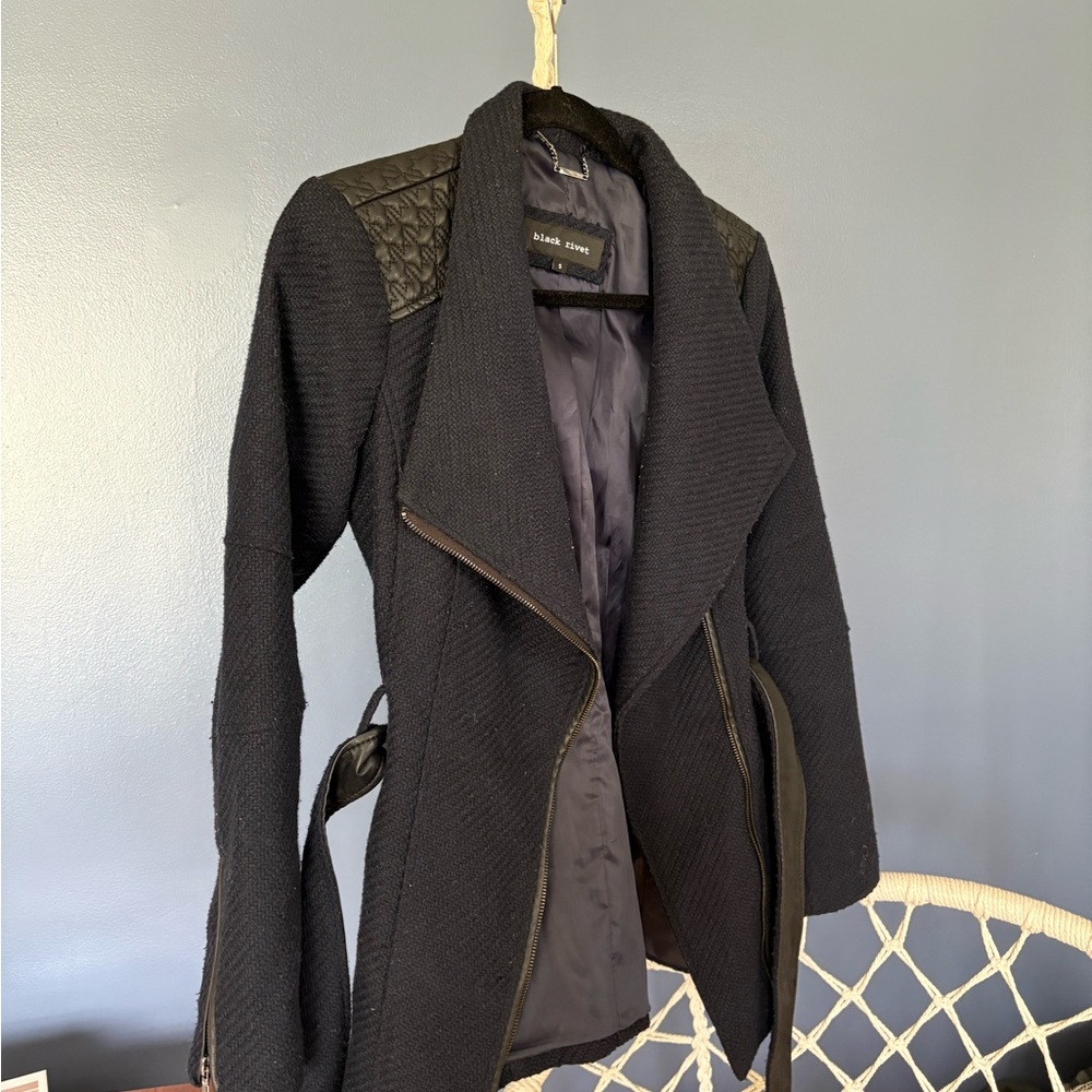 Navy and black Women's Jacket by Black Rivet